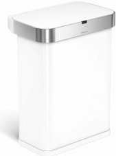 Simplehuman RECTANGULAR 58L bílá ocel ST2033