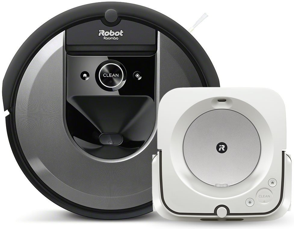 Set iRobot Roomba i7 black a Braava jet m6