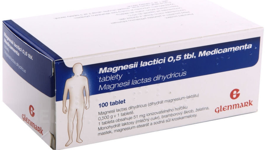 MAGNESII LACTICI 0,5 TBL. MEDICAMENTA POR 0,5G TBL NOB 100