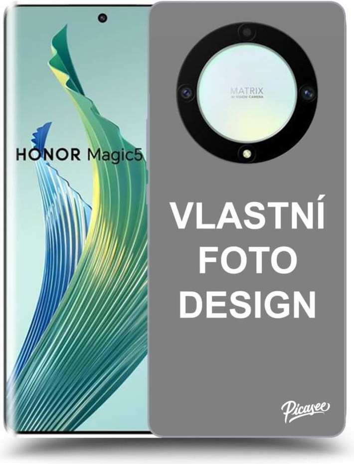 Pouzdro Picasee silikonové Honor Magic5 Lite 5G - Vlastní design/motiv černé