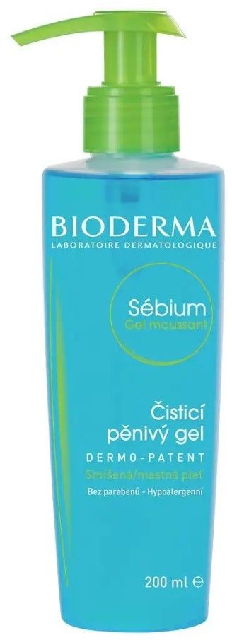 Bioderma Sébium Gel Moussant čistící gel na akné pumpa 200 ml