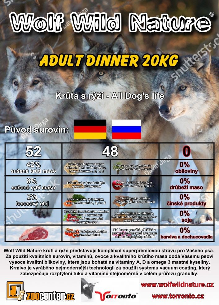 Wolf Wild NAture Adult Dinner 2 kg