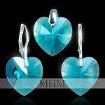 Swarovski Srdce M Blue Zircon