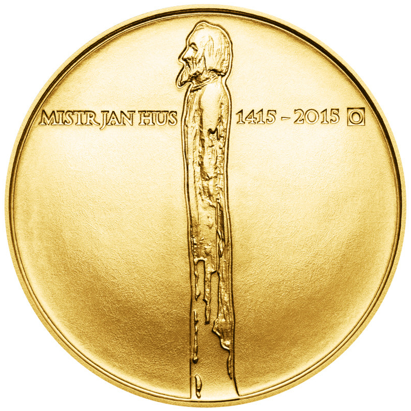 Česká mincovna Zlatá mince 10000 Kč Jan Hus 2015 Standard 31,107 g