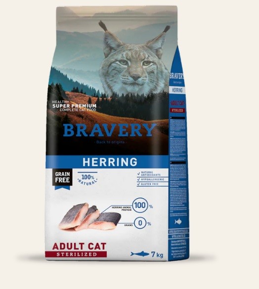Bravery cat STERILISED HERRING 2 kg
