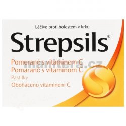 STREPSILS pomeranč s vitamínem C 12 pastilek
