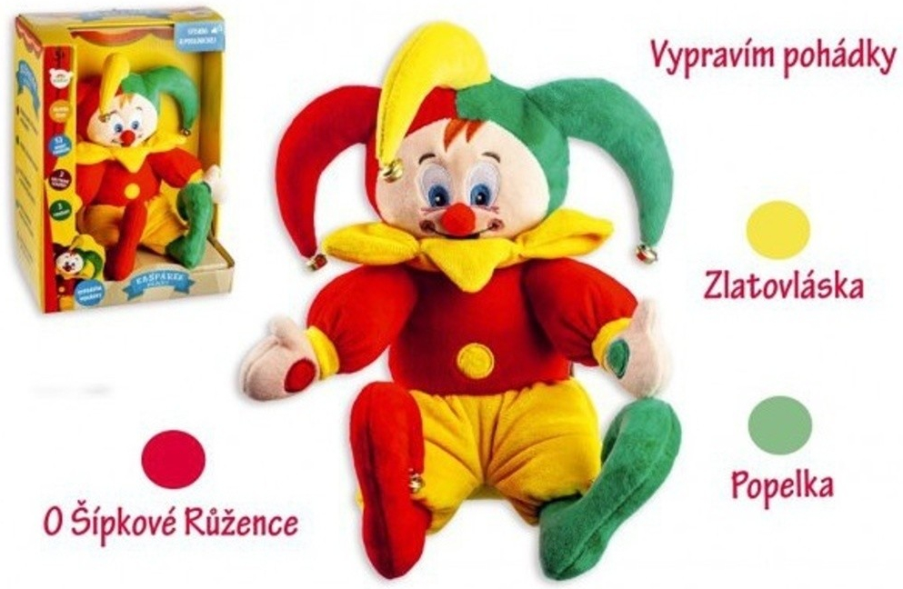 Teddies Kašpárek mluvící pohádky plyš 30 cm na baterie