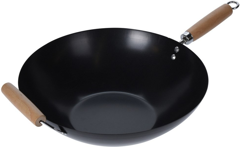 Excellent Pánev nepřilnavý wok HOUSEWARE ROUND BLACK 35 cm