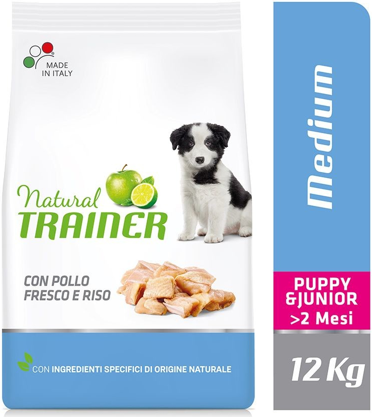 Natural Trainer Medium Puppy & Junior kuřecí 12 kg