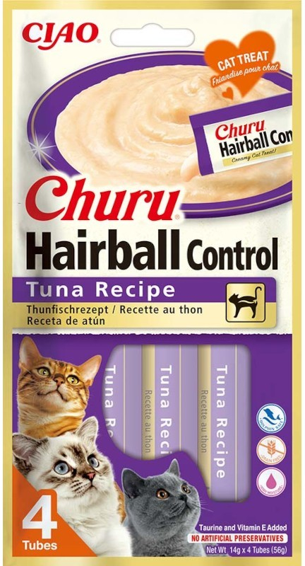 Inaba Churu Hairball Control tuňák 4 x 14 g