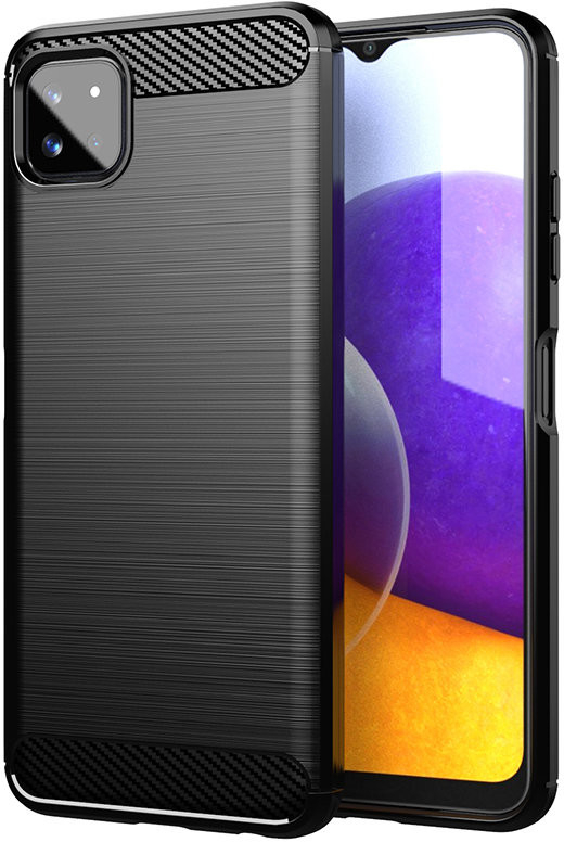 Pouzdro Carbon silikonové na Samsung Galaxy A22 5G černé