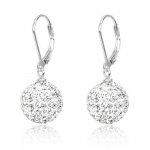 Stříbrné náušnice Koule 16mm Swarovski Elements