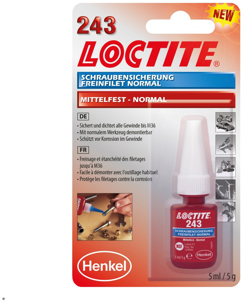 LOCTITE 243 zajišťovač šroubů SP 5g