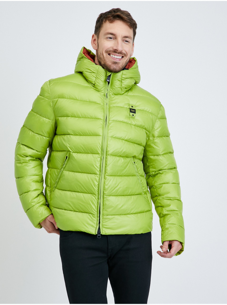 Blauer Giubbini pánská zimní prošívaná bunda světle zelená