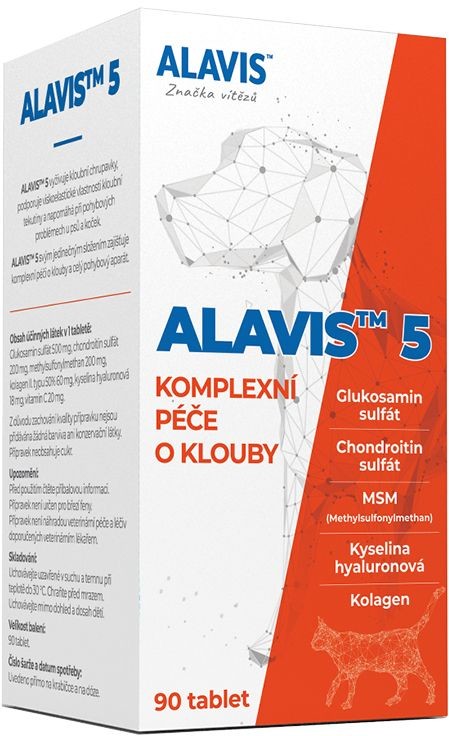 Alavis 5 Kloubní přípravek pro psy a kočky 90 tablet