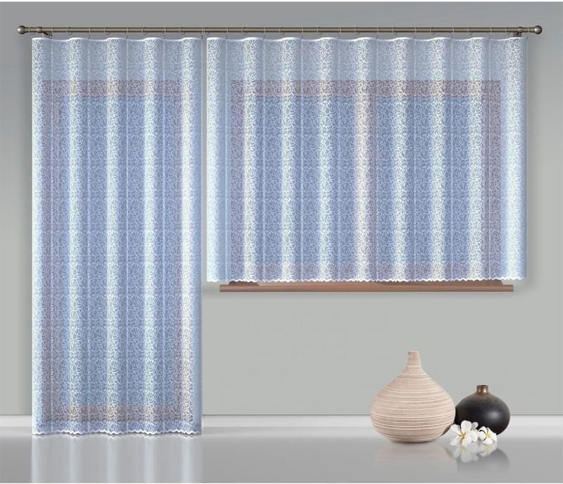 Forbyt, Hotová záclona nebo balkonový komplet, Anita, bílá 300 x 130 cm + 200 x 250 cm