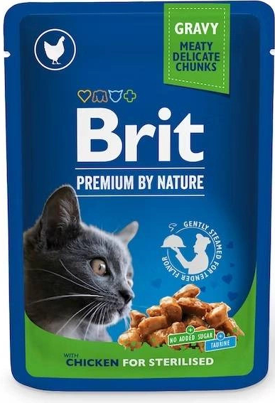 Brit Premium Cat Sterile taštičky kuracinka 24 x 100 g
