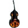 Dimavery Contrabass s pouzdrem černý s plameny