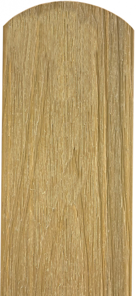 Plotovka Dřevoplus Profi 138 mm, barva Oak - písková Výška plotovky: 200 cm, Varianta plotovky: kulatá