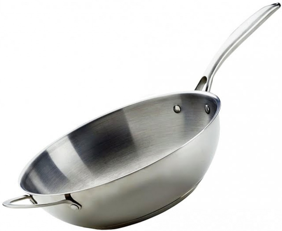 Wok Pfanne Edelstahl Ř Napoleon Induktion geeignet 1 St 30,5 cm