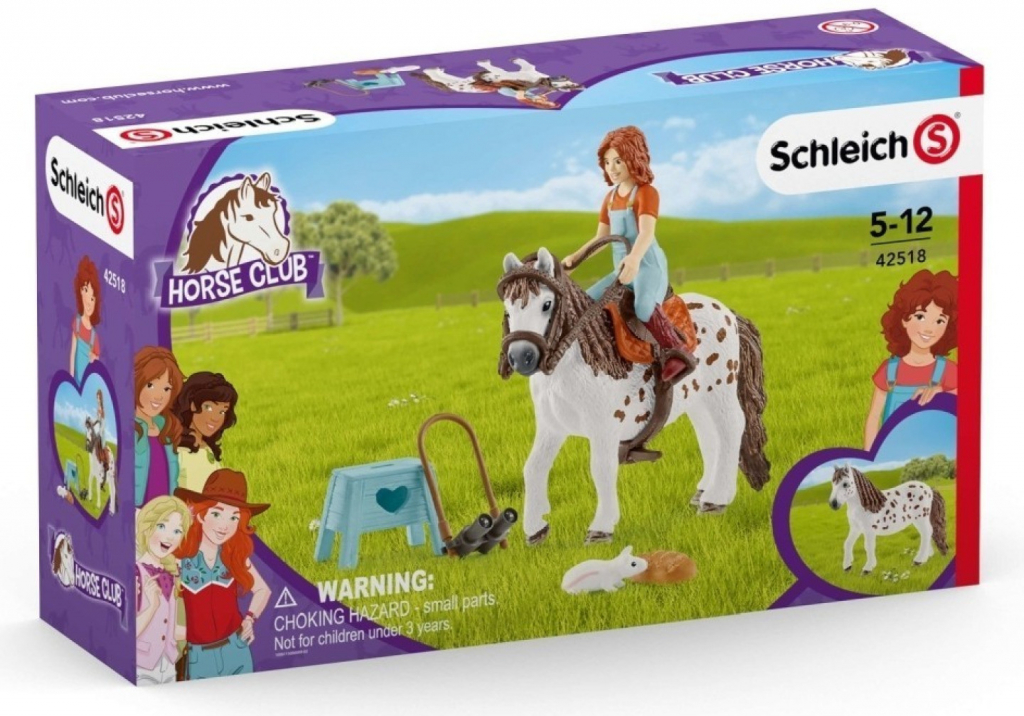 Schleich Kůň s jezdcem Mia a Spotty