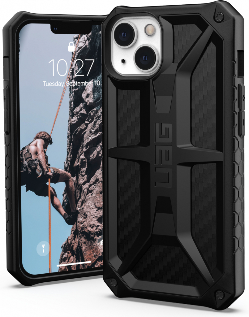 Pouzdro UAG Monarch iPhone 13 carbon fiber