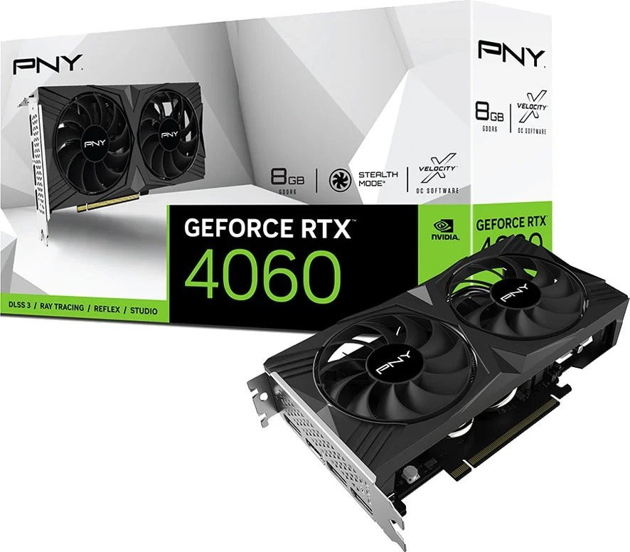 PNY GeForce RTX 4060 8GB VERTO Dual Fan DLSS 3 8GB GDDR6 VCG40608DFXPB1