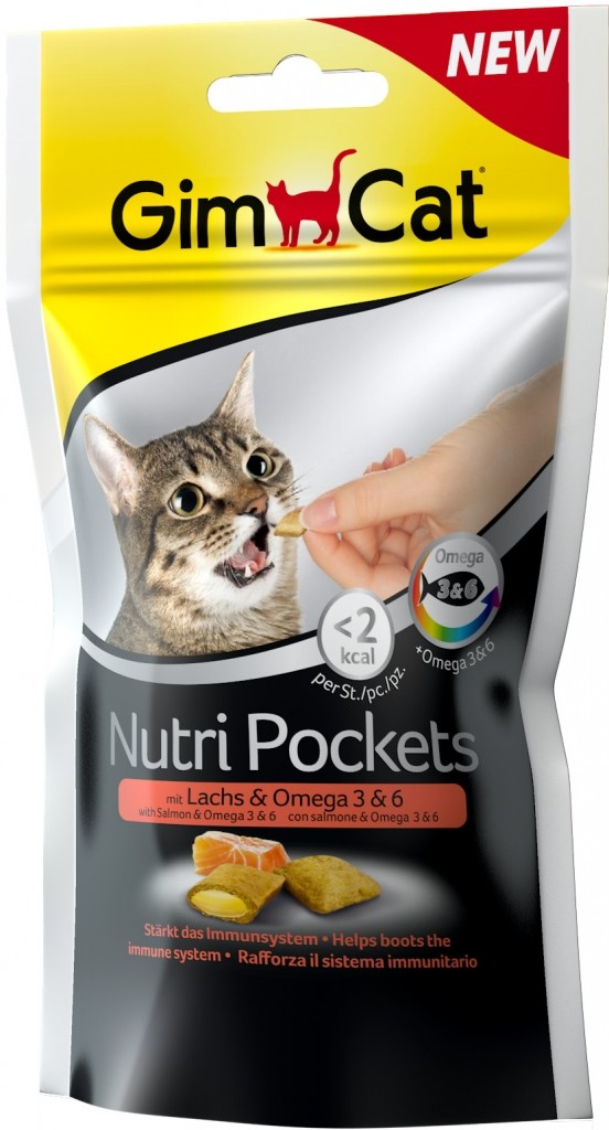 GimCat Nutri Pockets Losos a Omega 3 a 6 60 g