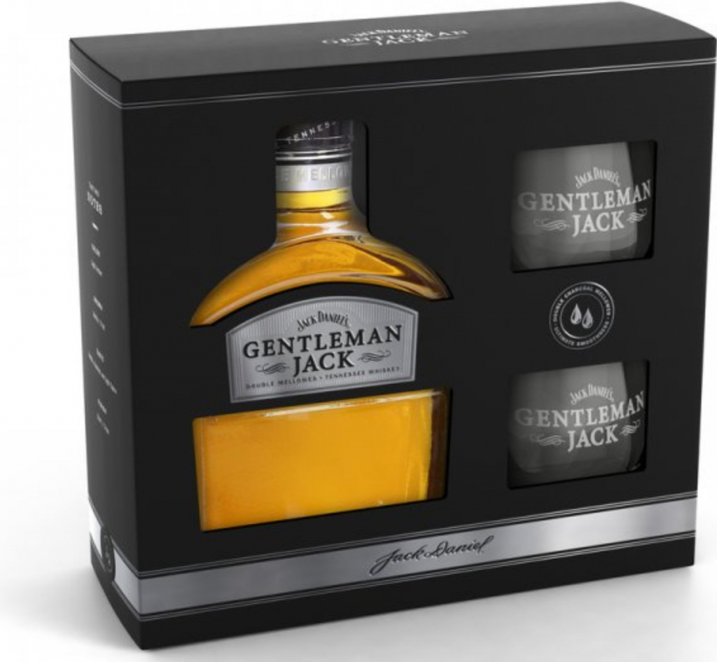 Jack Daniel\'s Gentleman Jack 40% 0,7 l (dárkové balení 2 sklenice)
