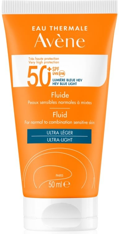 Avène Sun Sensitive ochranný fluid pro normální až smíšenou pleť SPF50+ 50 ml