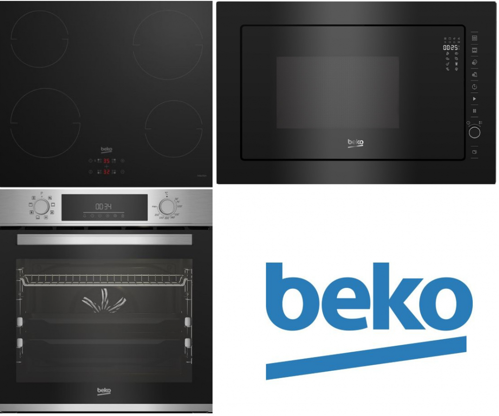 Set Beko BBIM12301X + HII64401MT + BMGB25333BG