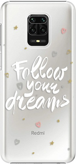 Pouzdro iSaprio - Follow Your Dreams - white Xiaomi Redmi Note 9 Pro / Xiaomi Redmi Note 9S