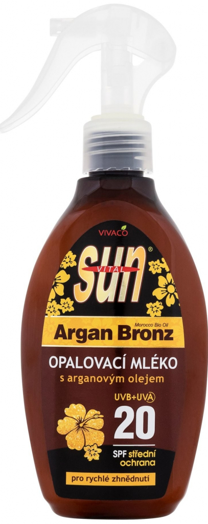 SunVital opalovací mléko SPF20 s arganovým olejem 200 ml