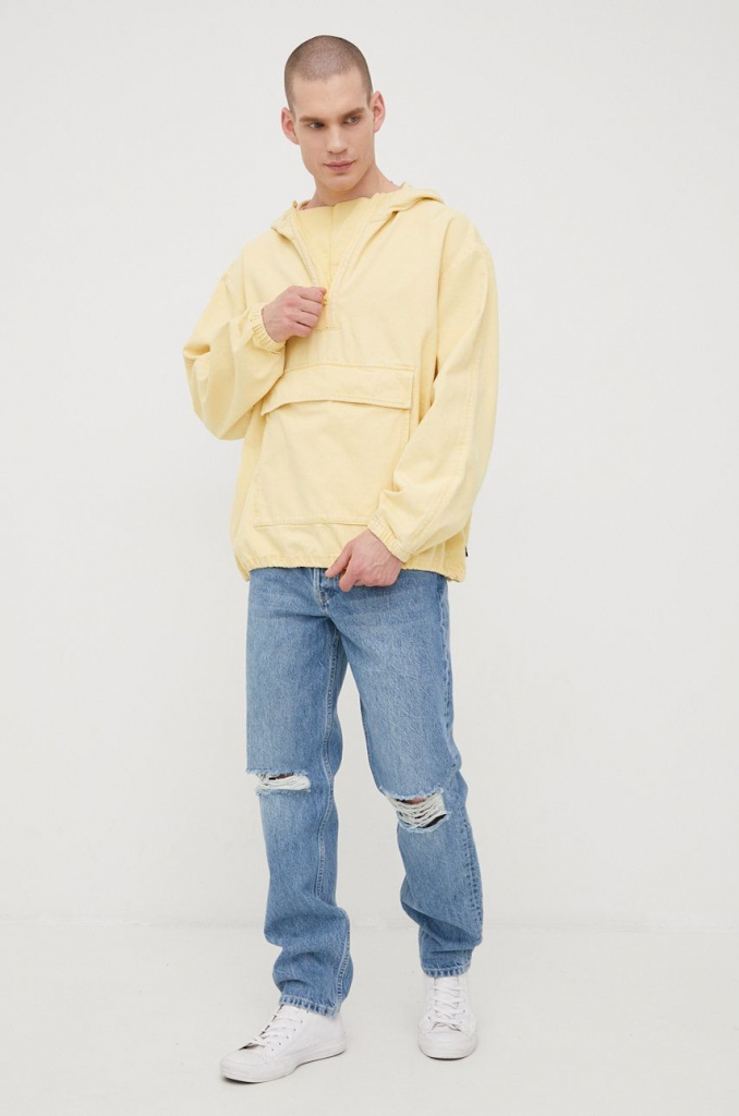 Levi\'s bavlněná džínová bunda žlutá