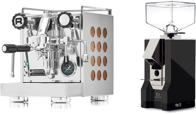 Set Rocket Espresso Appartamento Copper + Eureka Mignon Silenzio