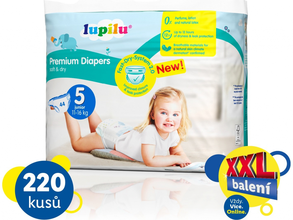 LUPILU Soft & Dry Junior 220 ks