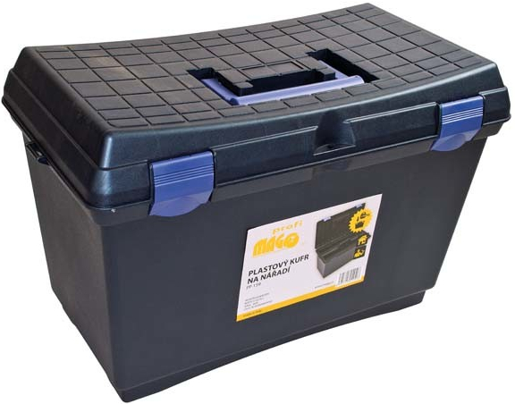 MAGG PROFI Plastový kufr na nářadí; 515x287x338 mm, s 1 přihrádkou, nosnost 120 kg