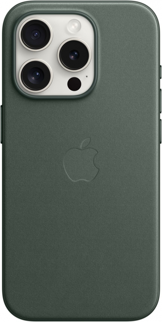 Apple z tkaniny FineWoven s MagSafe na iPhone 15 Pro, listově zelené MT4U3ZM/A