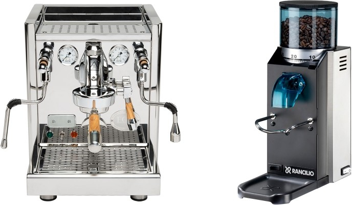 Set ECM Technika V Profi PID + Rancilio Rocky Doserless