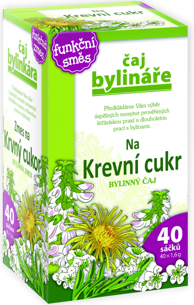 Bylinář Čaj e Na krevní cukr čaj 40 x 1,6 g