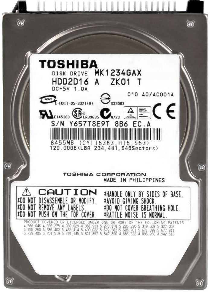 Toshiba 120GB PATA IDE/ATA 2,5\