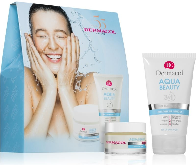 Dermacol Aqua Beauty pleťový krém 50 ml + čisticí gel 150 ml dárková sada