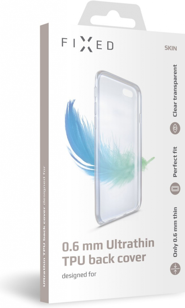 FIXED Ultratenké TPU gelové pouzdro Skin pro Apple iPhone 14 Plus, 0,6mm, čirá FIXTCS-929