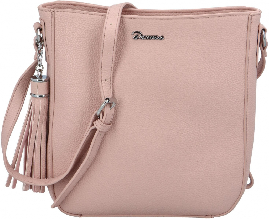 Dámská koženková crossbody Milada růžová