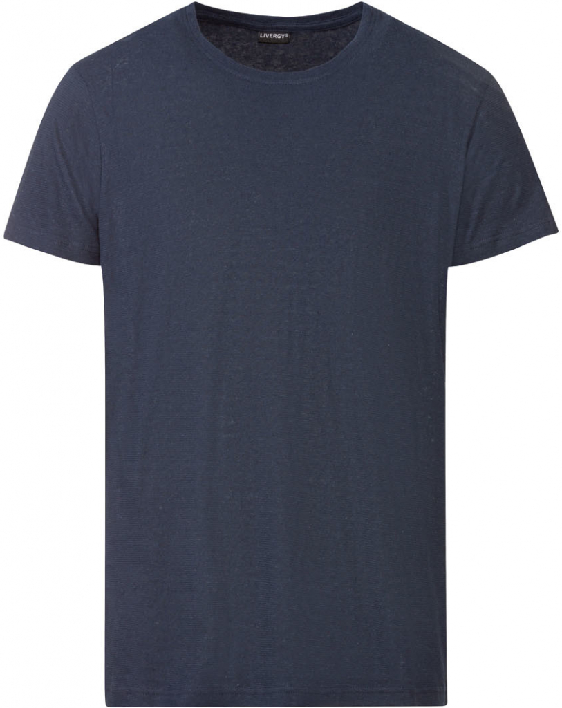 Livergy pánské lněné triko navy modrá