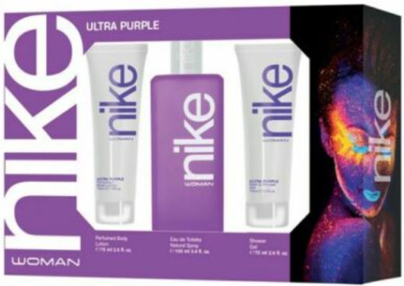 Nike Ultra Purple Woman EDT 100 ml + sprchový gel 75 ml + tělové mléko 75 ml dárková sada