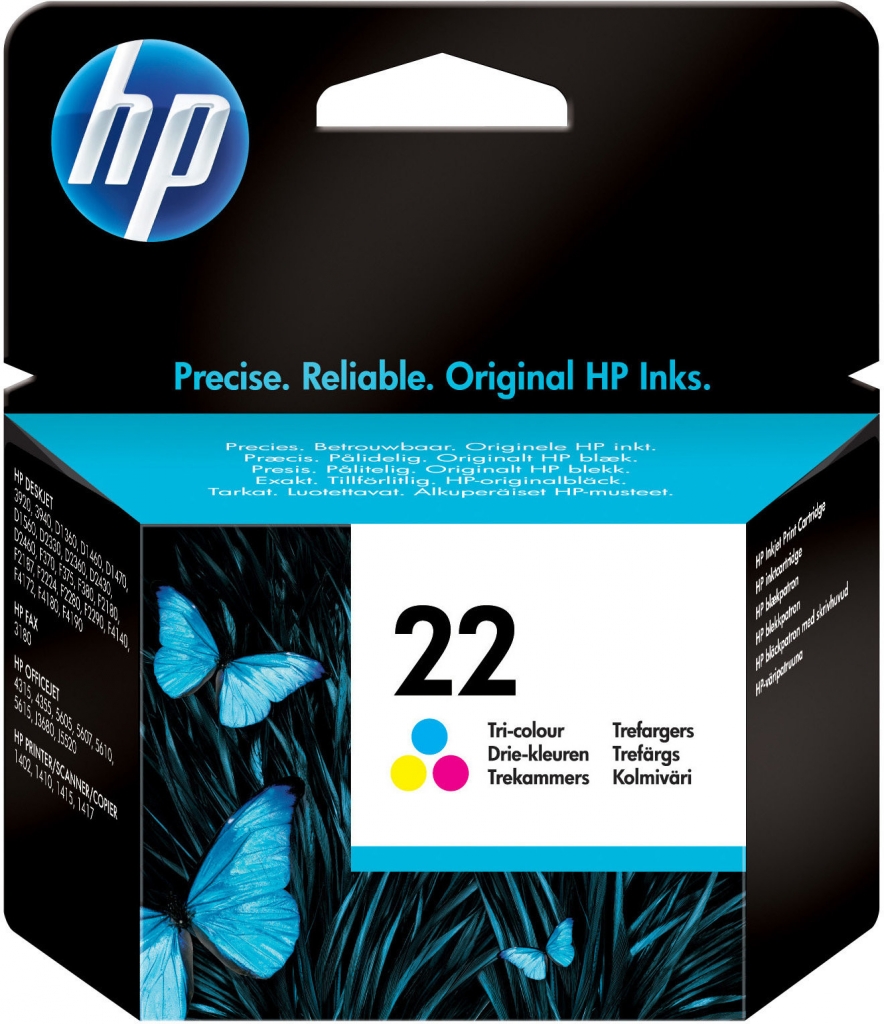 HP 22 originální inkoustová kazeta tříbarevná C9352AE