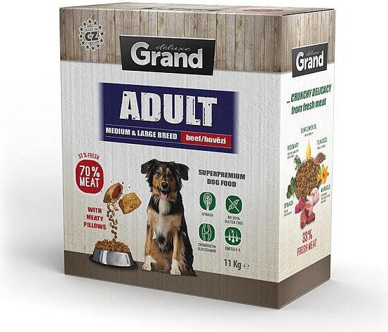 Grand Dry Adult medium&large breed hovězí 11 kg