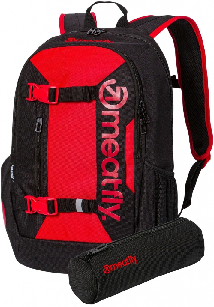 Meatfly batoh Basejumper Red 22 l černá