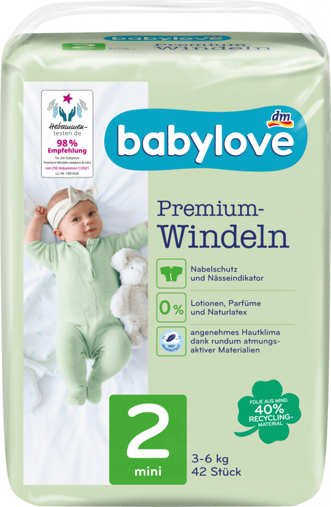 Babylove Premium extra měkké 2 mini 3-6 kg 42 ks